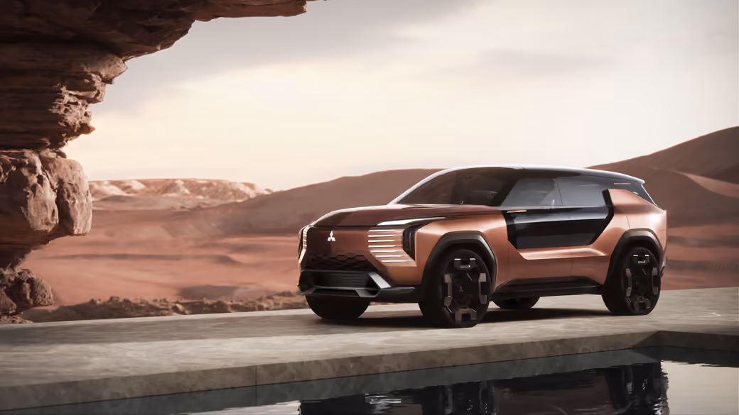 Mitsubishi Elevance Concept в пустыне - UltraWide 21:9 обои в разрешении 3440x1440