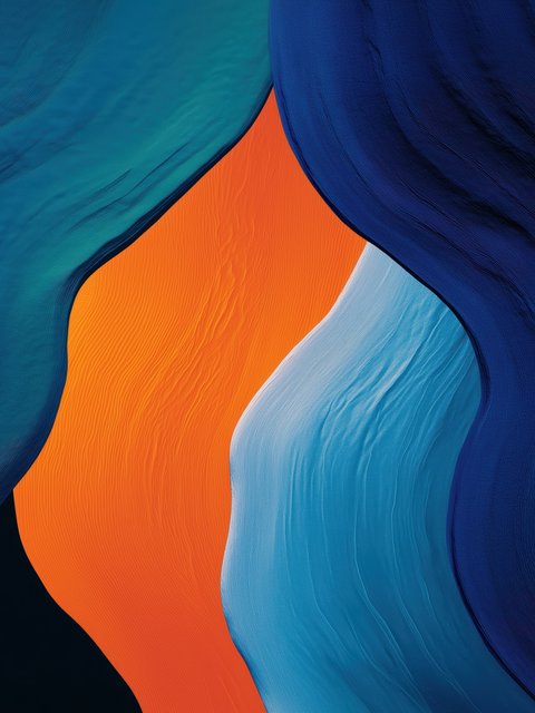 Flowing abstract waves - Wallpapers for HTC/BlackBerry in 480x640 resolution