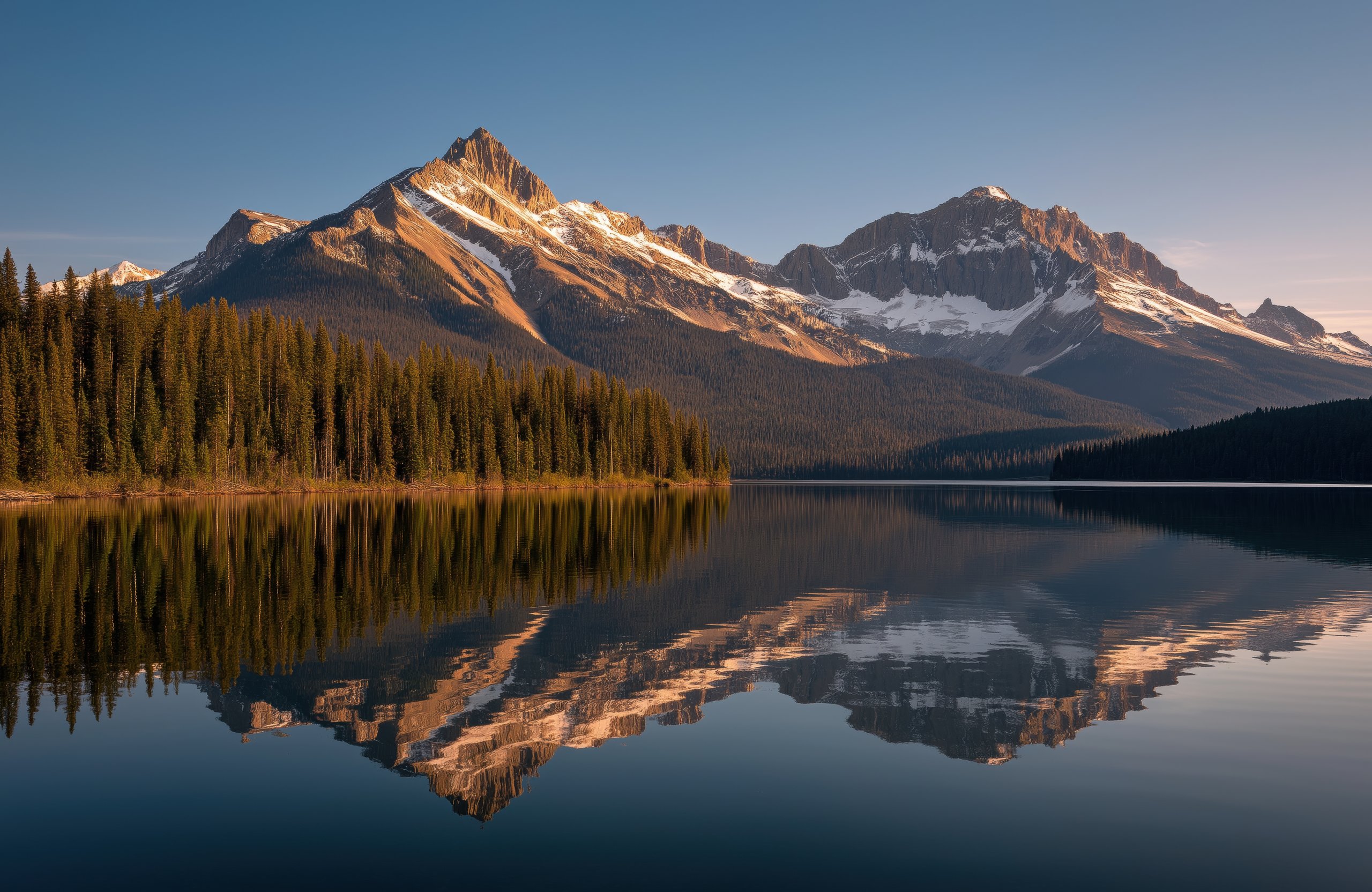 Snowy mountains with a lake - Wallpapers for Apple MacBook Air 13 M2″ in 2560x1664 resolution