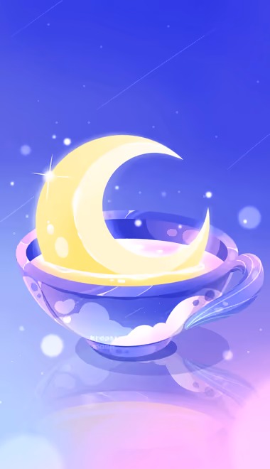 Fantasy wallpapers: moon, cup, light, reflection