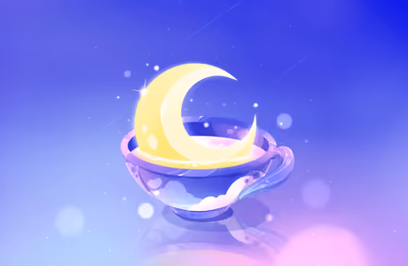 Fantasy wallpapers: moon, cup, light, reflection