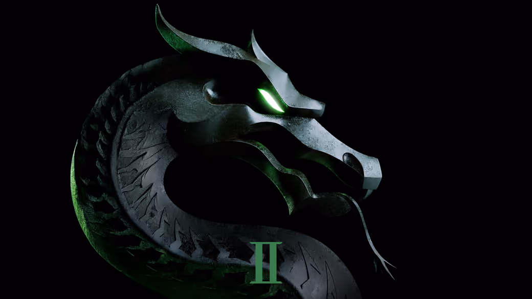 Mortal Kombat II Dragon Logo — desktop and phone wallpaper, free download