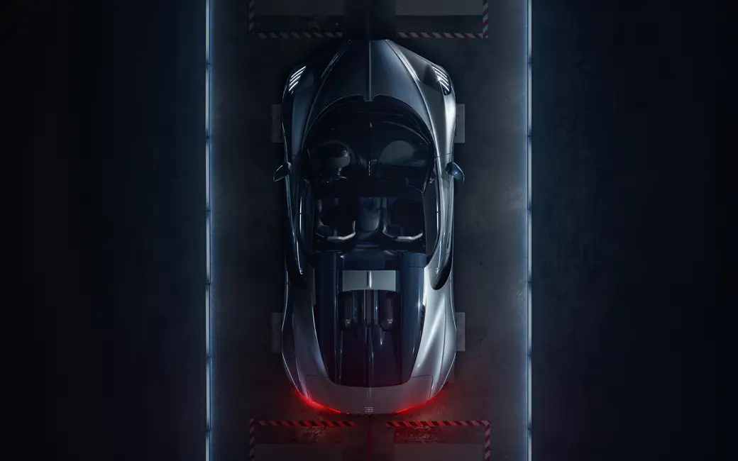 Bugatti Mistral top view — desktop and phone wallpaper, free download