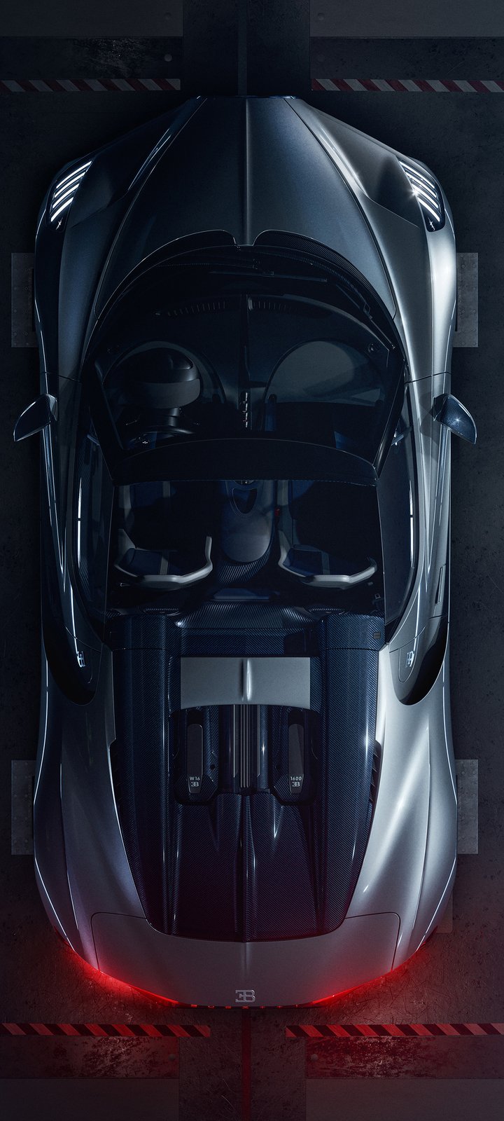 Bugatti Mistral top view - Wallpapers for Xiaomi Redmi 10C/C40/C51, Samsung Galaxy A12/A02s/A03/M12 in 720x1600 resolution