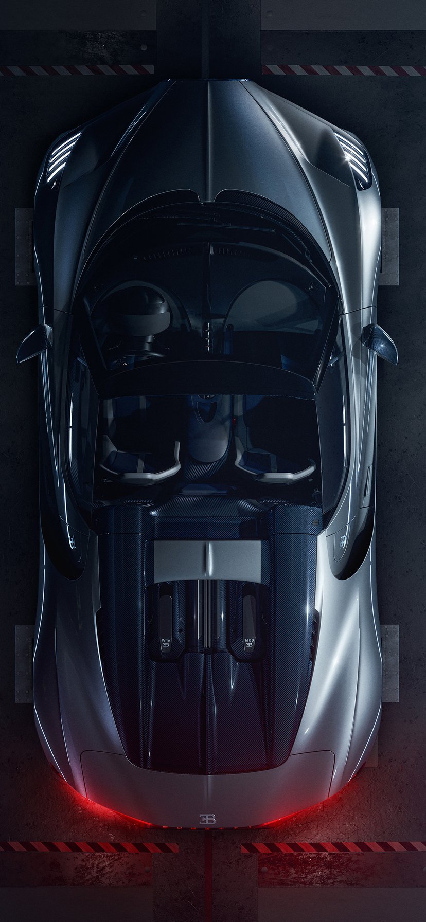 Bugatti Mistral top view - Wallpapers for iPhone 11/XR in 828x1792 resolution