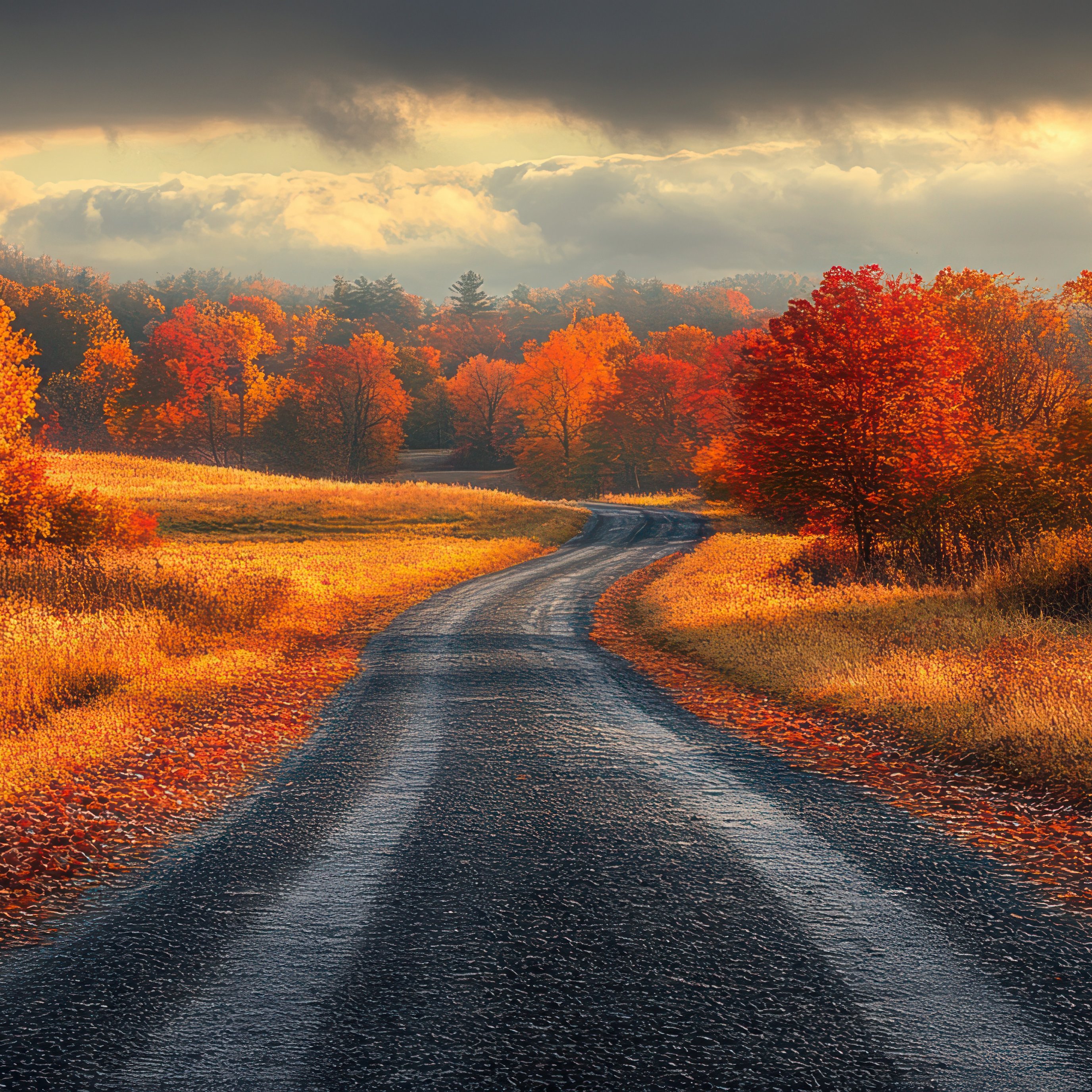 Autumn Orange Forest - Wallpapers for iPad Pro 13″ in 2752x2752 resolution