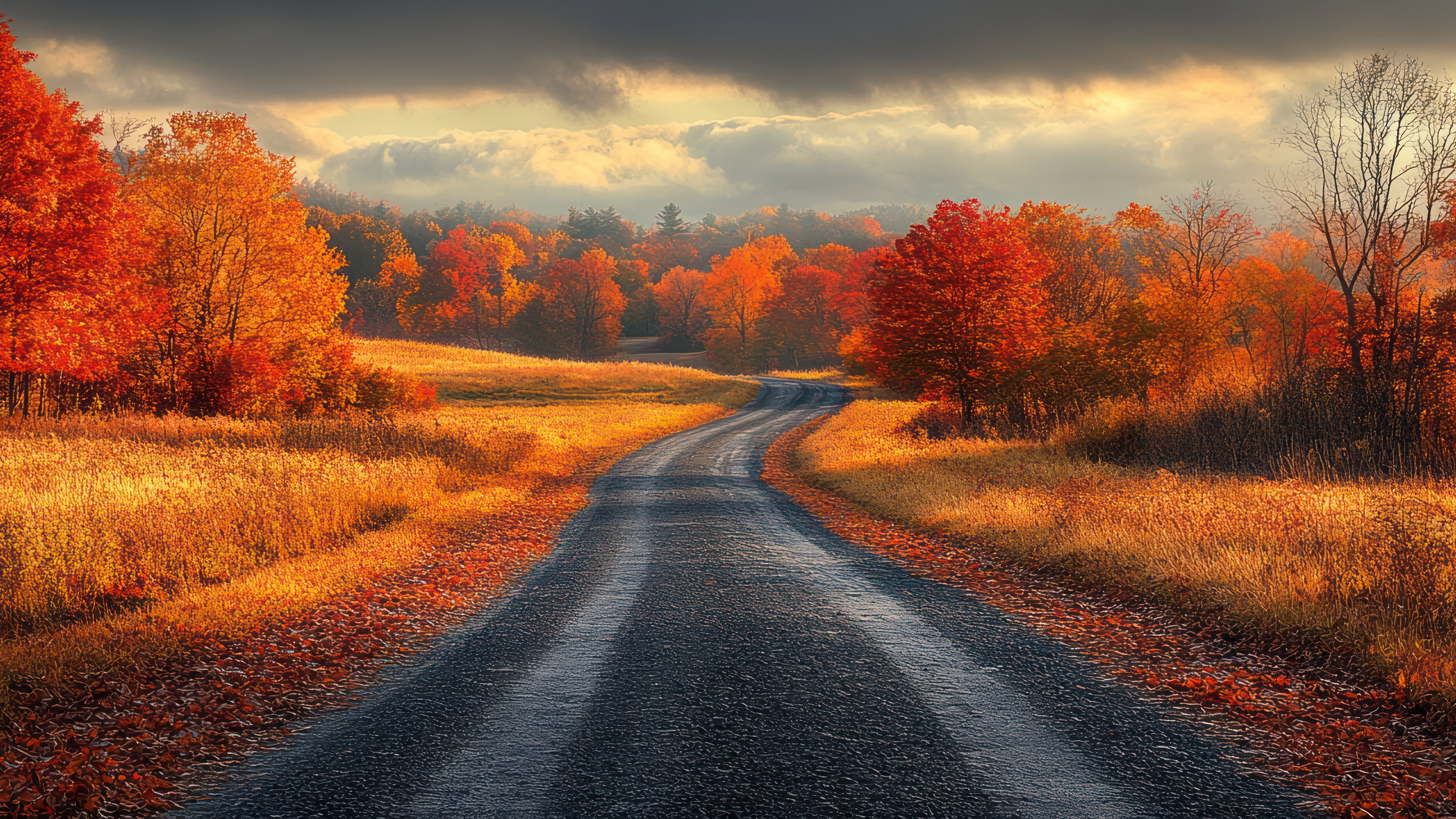 Autumn Orange Forest - Wallpapers for Apple iMac 24″ in 4480x2520 resolution