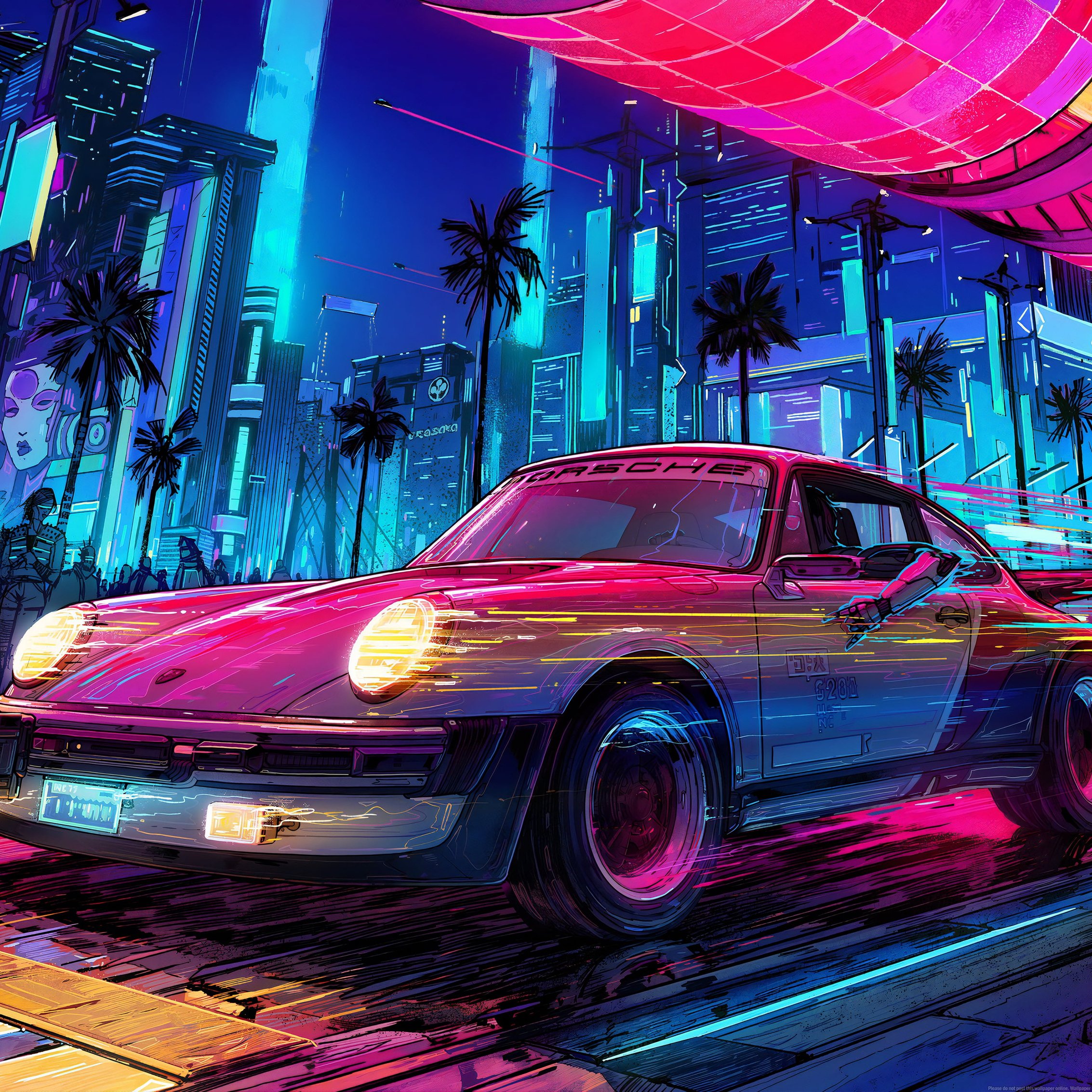 Classic cyberpunk city - Wallpapers for iPad mini 8.3″ in 2266x2266 resolution