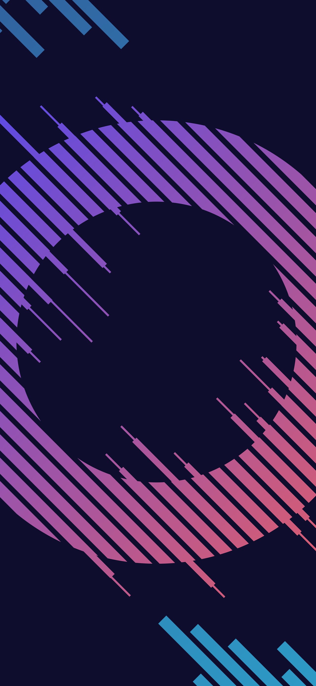 Dynamic striped circle gradient abstract - Wallpapers for Xiaomi 15T in 1280x2772 resolution