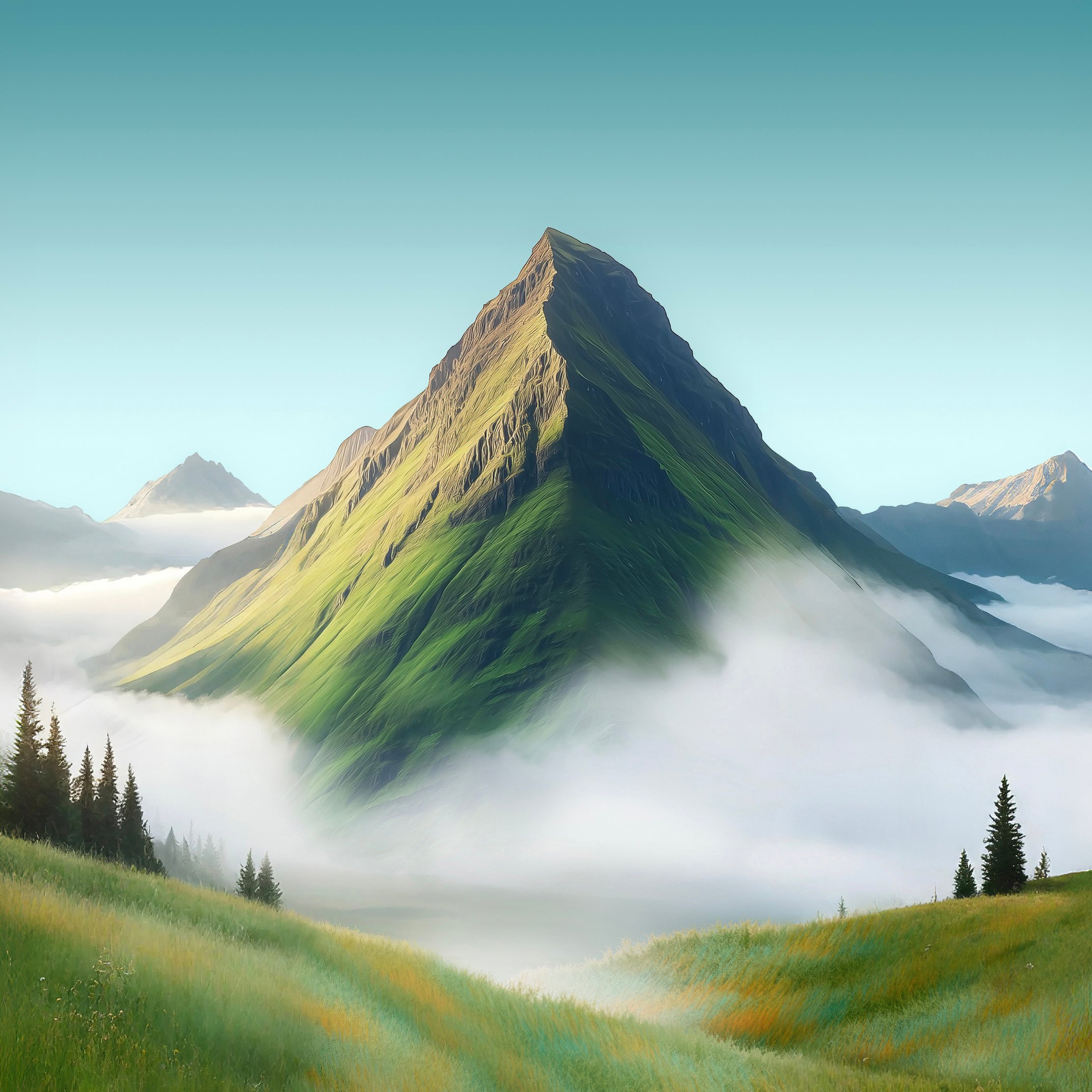 Green Mountain at dawn - Wallpapers for iPad Pro 10.5″ in 2224x2224 resolution