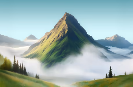 Nature wallpapers: mountains, fog, sky, summer