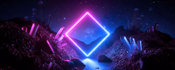 Abstraction wallpapers: neon, crystals, night, starry sky