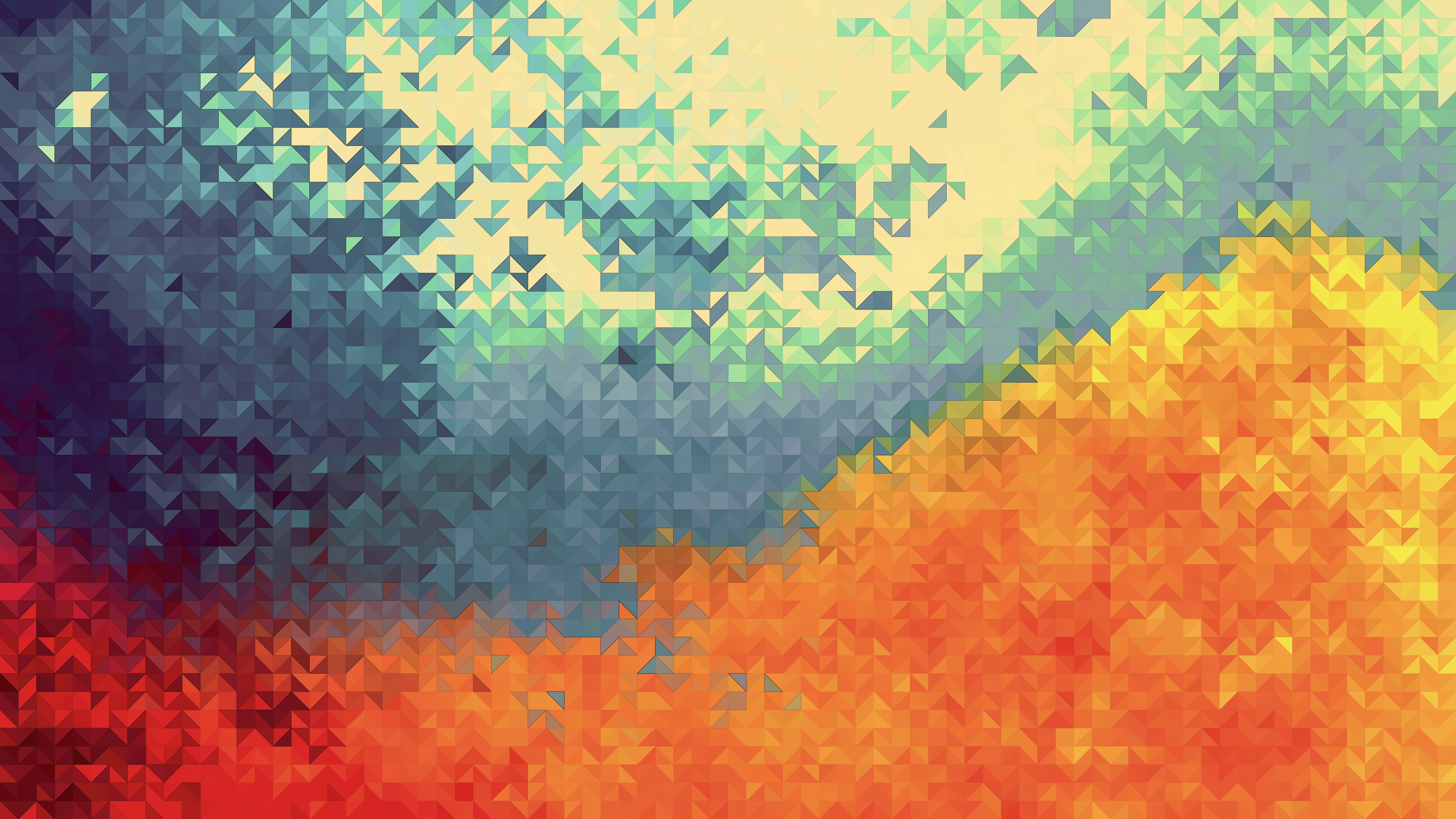 Colorful geometric triangle pattern - 8K wallpapers in 7680x4320 resolution