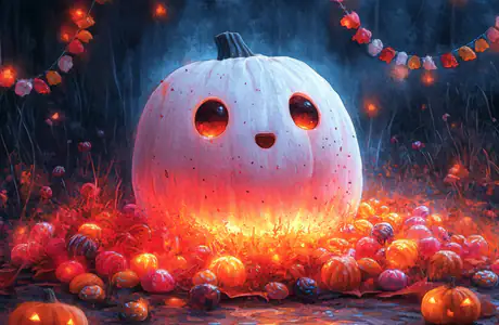 Celebrations wallpapers: Halloween, autumn, jack-o-lantern, stringlight