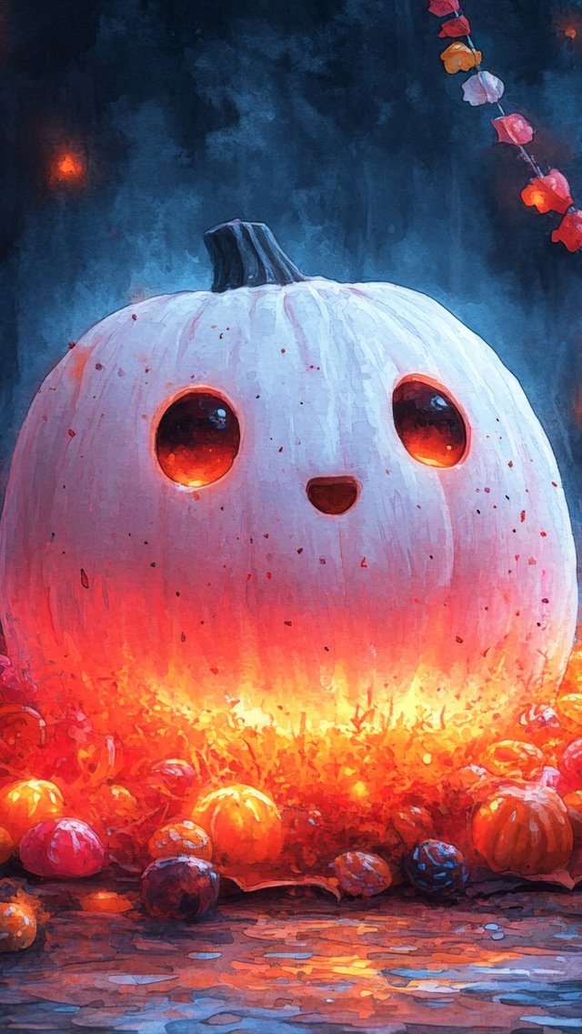 Cute white pumpkin - Wallpapers for iPhone 5/5S/5C/SE in 640x1136 resolution