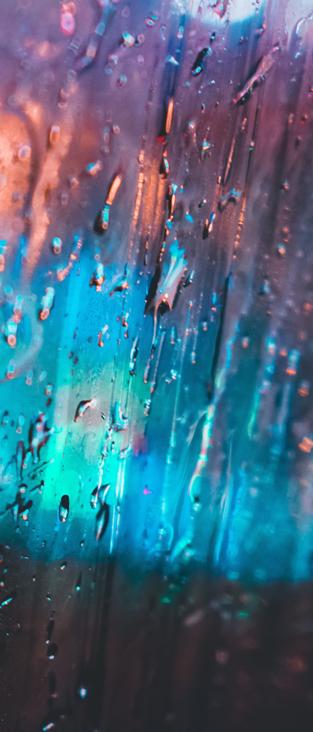 Raindrops on window glass - Wallpapers for Samsung Galaxy Z Flip7, Sony Xperia 5 II/5 III/5 V/10 IV/10 V, Xiaomi Mix Fold 3 in 1080x2520 resolution