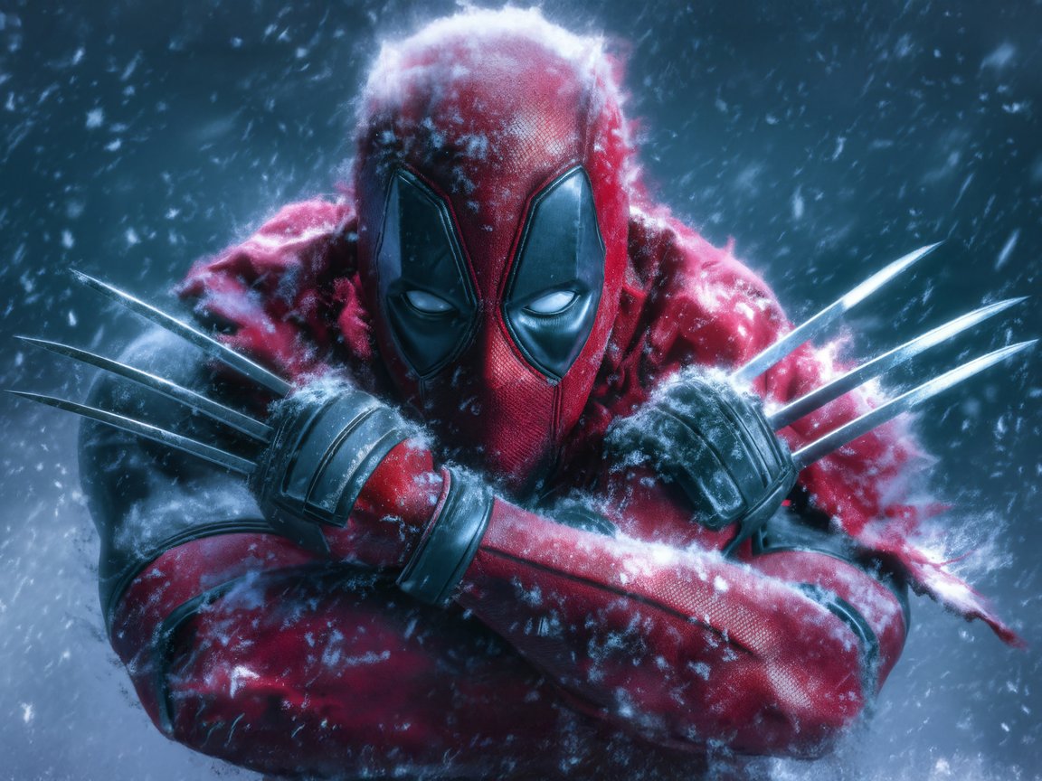 Deadpool with Wolverine claws - XGA+ wallpapers in 1152x864 resolution