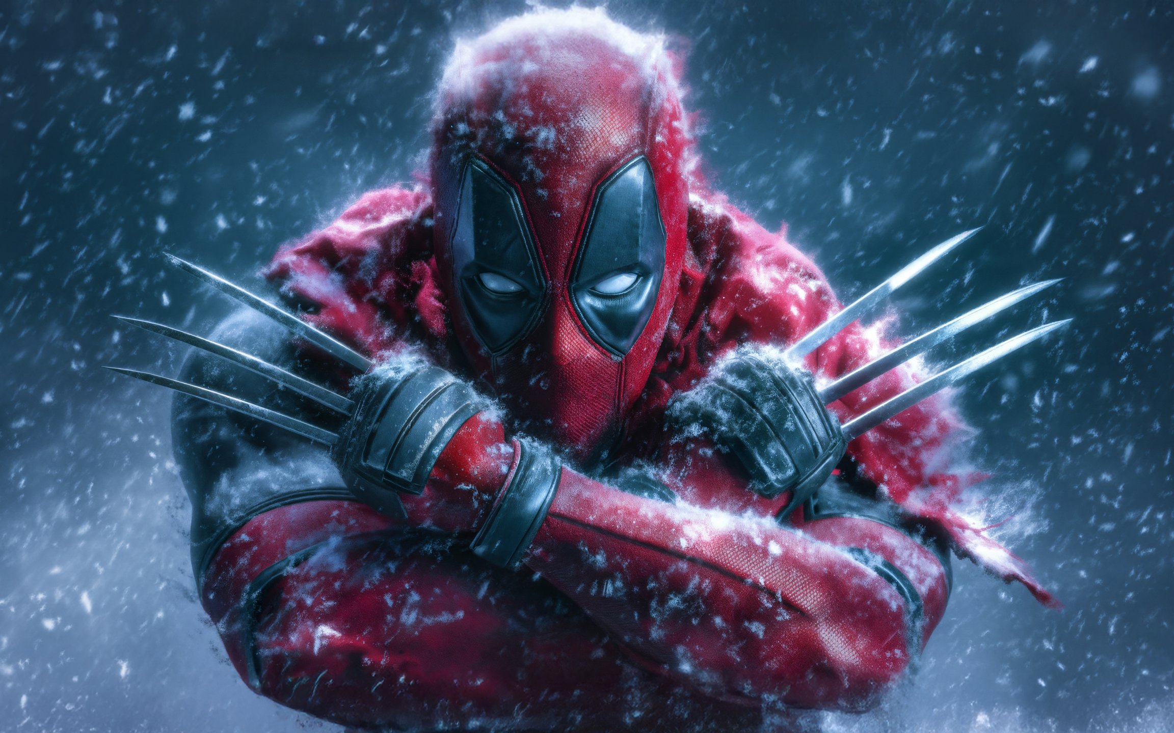 Deadpool with Wolverine claws - Wallpapers for Apple MacBook 12″ in 2304x1440 resolution