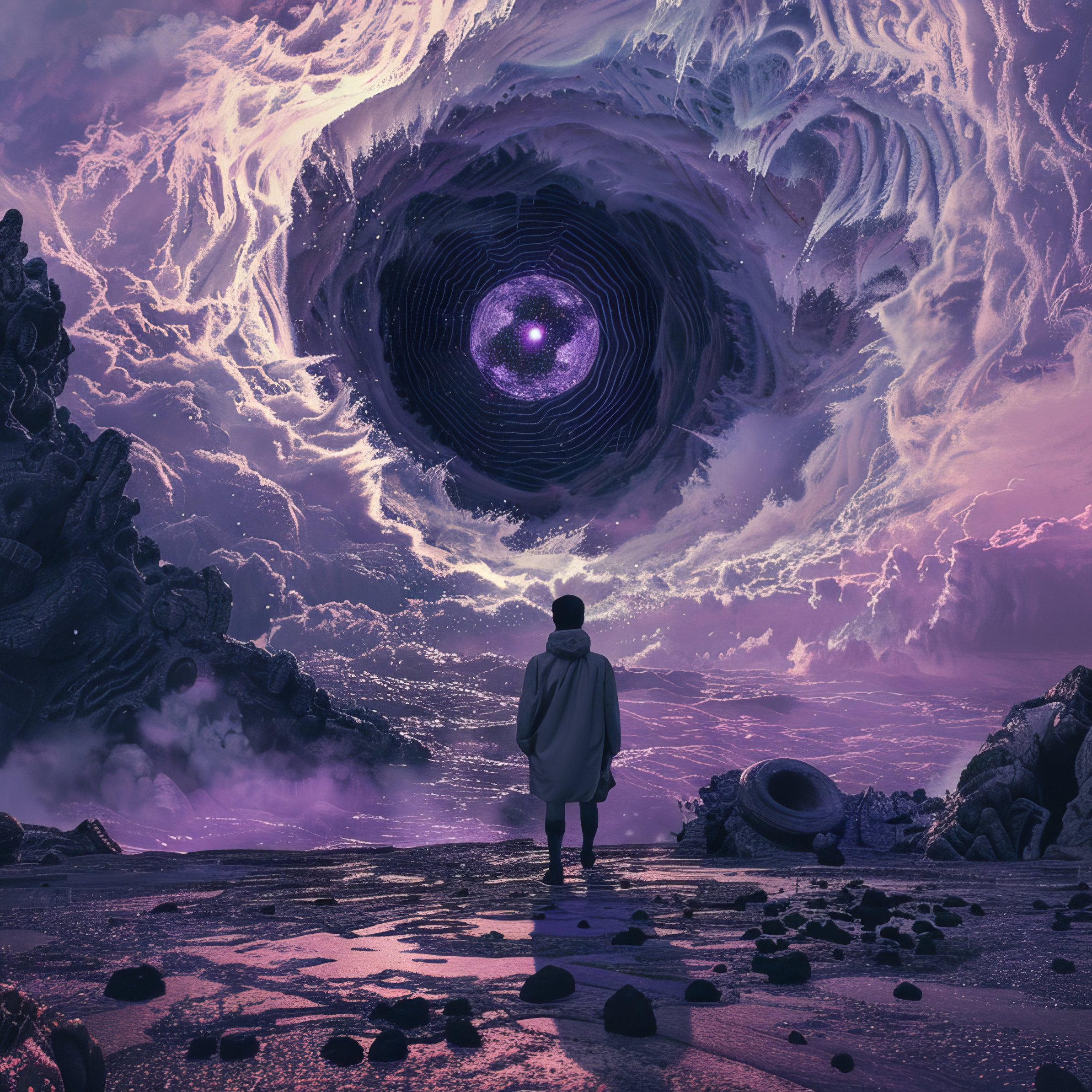 Surreal purple vortex - Wallpapers for iPad Pro 11″ in 2388x2388 resolution