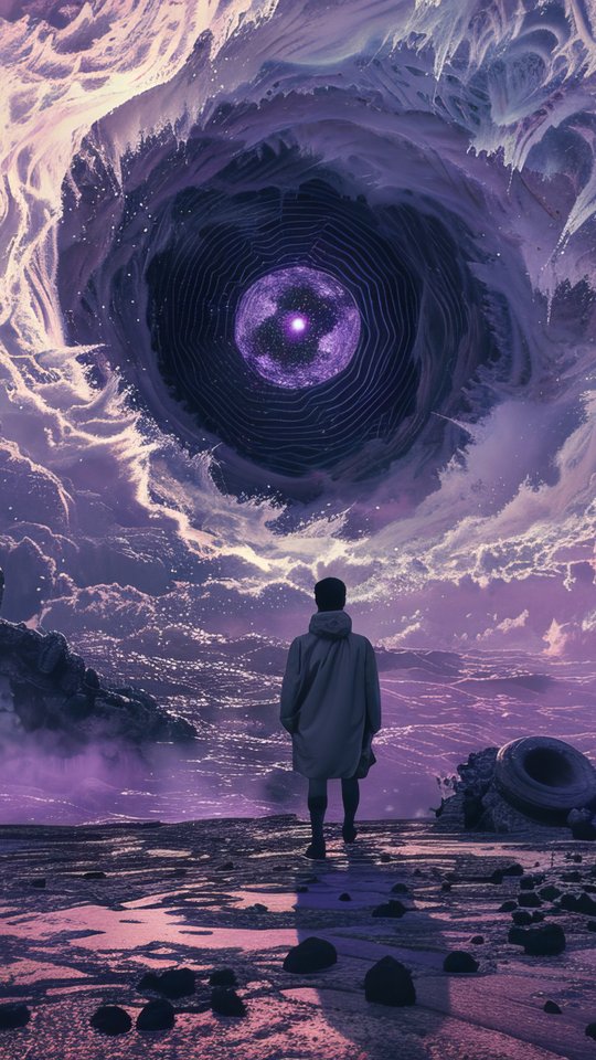 Surreal purple vortex - Wallpapers for Samsung, HTC, Sony in 540x960 resolution