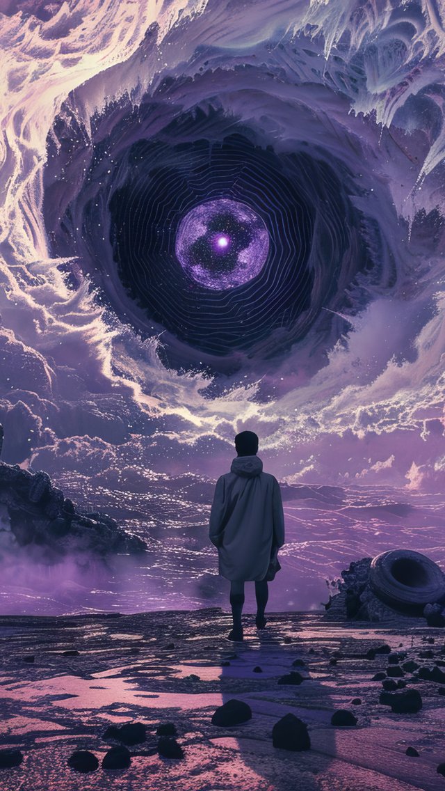 Surreal purple vortex - Wallpapers for iPhone 5/5S/5C/SE in 640x1136 resolution