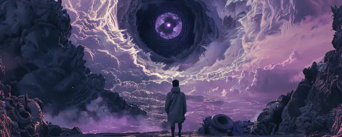 UltraWide 21:9 wallpapers (2560x1080): surrealism, swirl, man, portal