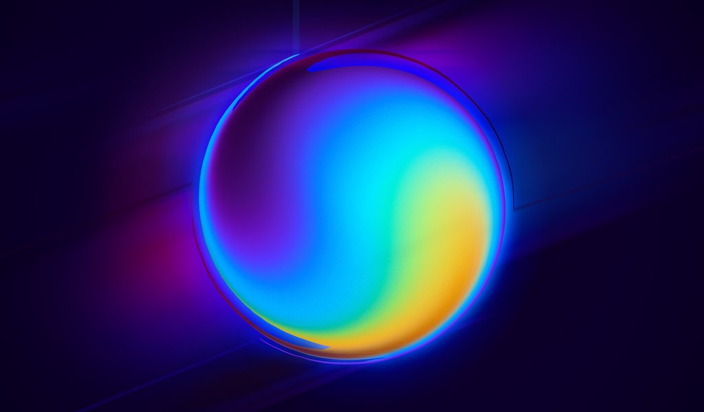 Glass ball with rainbow gradient - WSVGA wallpapers in 1024x600 resolution