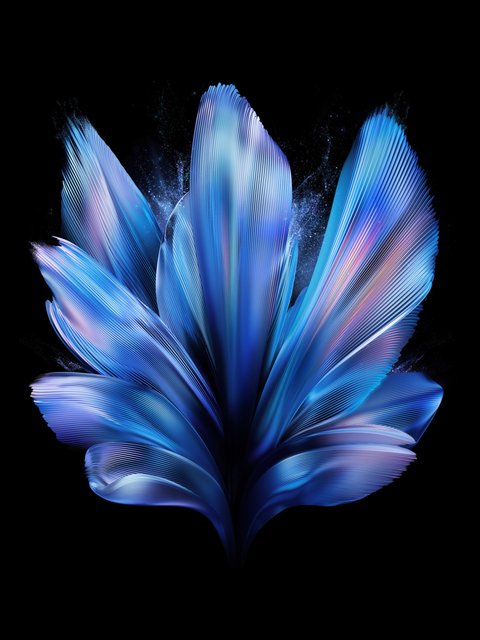 Abstract blue flower - Wallpapers for HTC/BlackBerry in 480x640 resolution