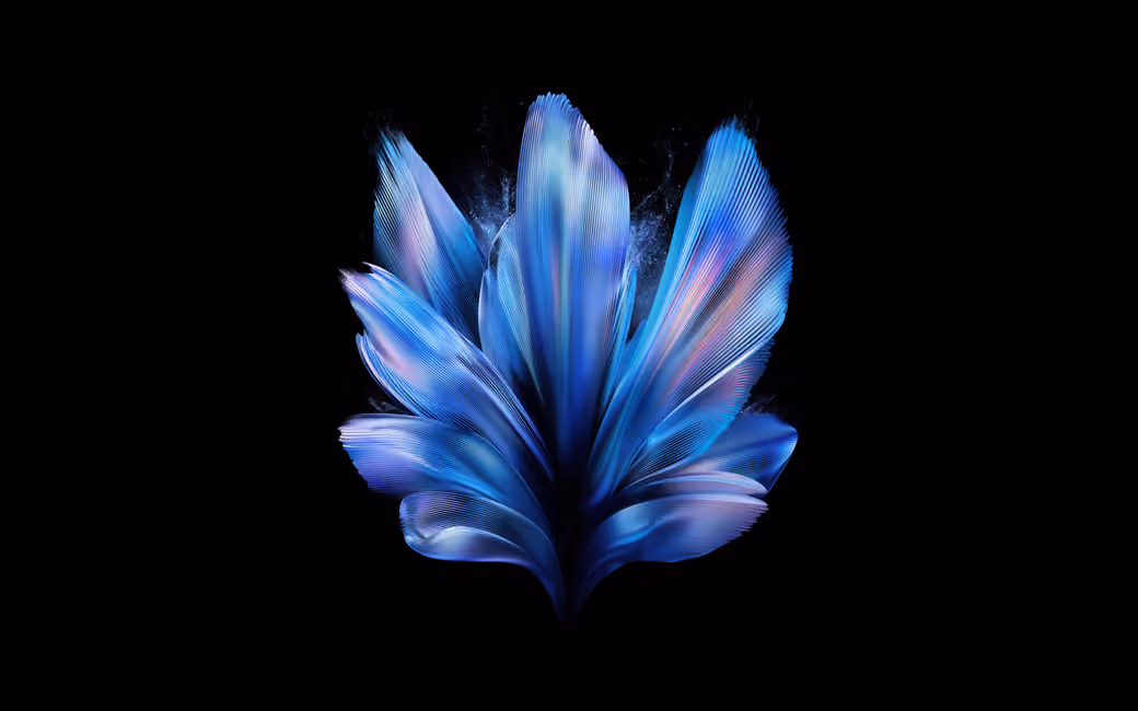 Abstract blue flower - Wallpapers for Samsung Galaxy Z Fold4/Z Fold5/Z Fold6 in 1812x2176 resolution