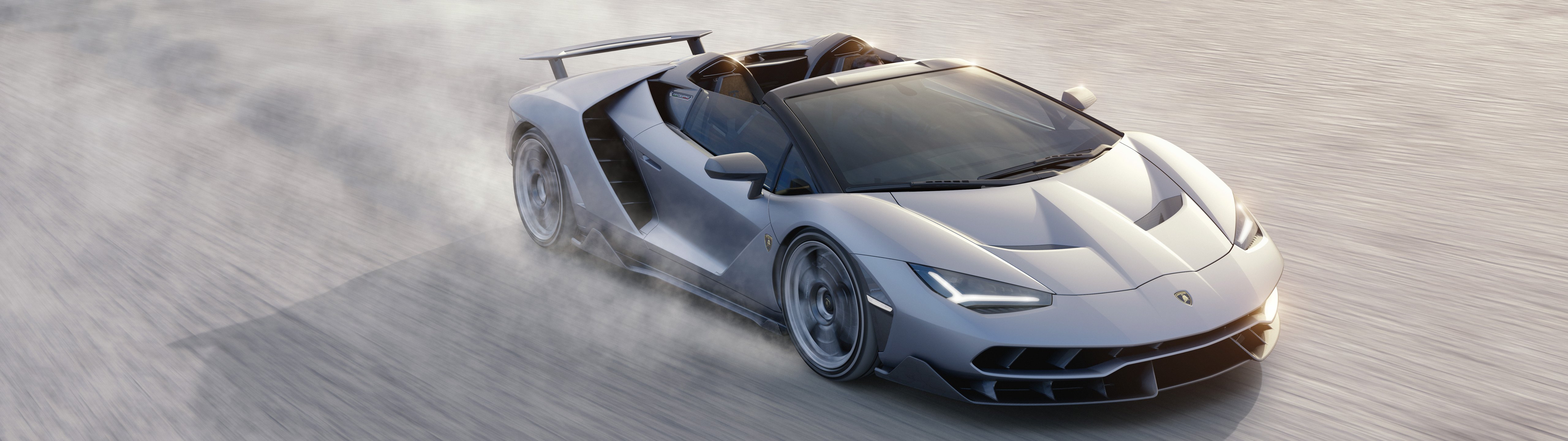 Lamborghini Centenario Roadster вид спереди - UltraWide 32:9 обои в разрешении 5120x1440
