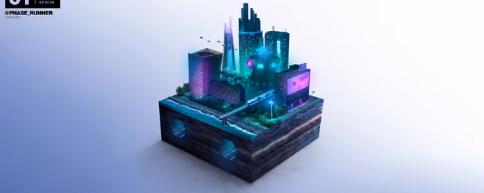 Dual Monitor Wallpapers (7680x2160): miniature, cyberpunk, building, skyscrapers