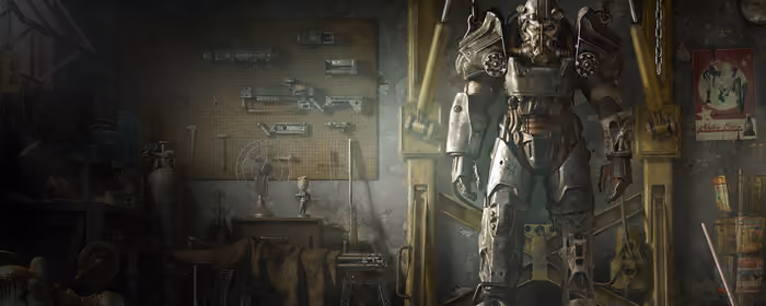 UltraWide 21:9 обои инструменты (3440x1440): Fallout 4, мастерская, постапокалипсис, инструменты