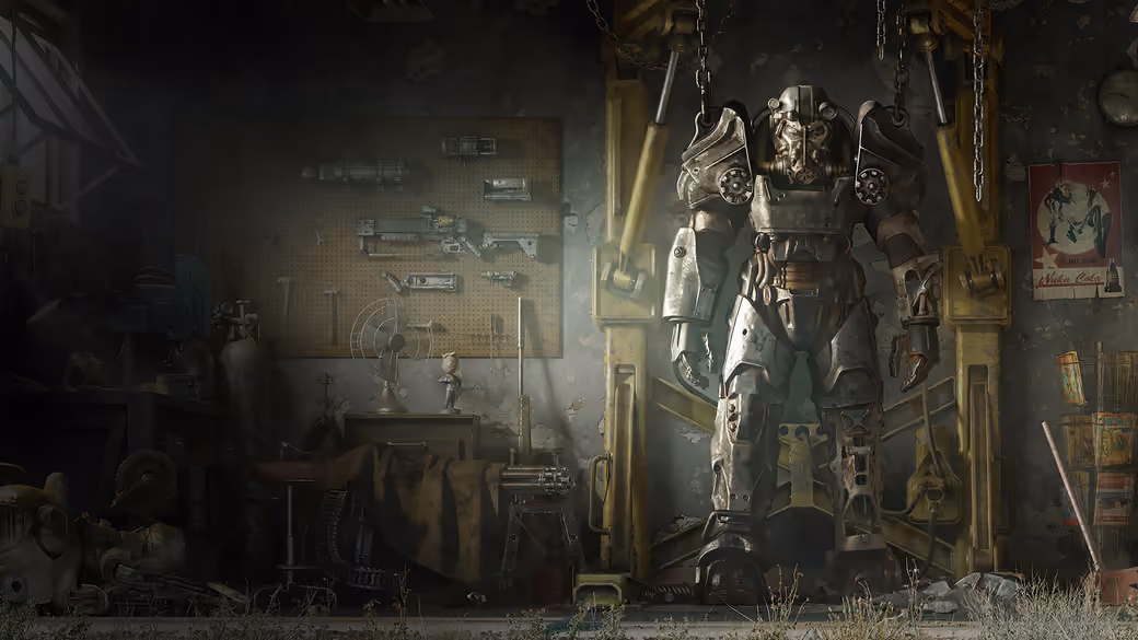 Power Armor from Fallout 4 — desktop and phone wallpaper, free download
