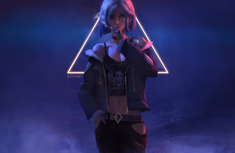 People wallpapers: cyberpunk, woman, neon, cybernetic implants