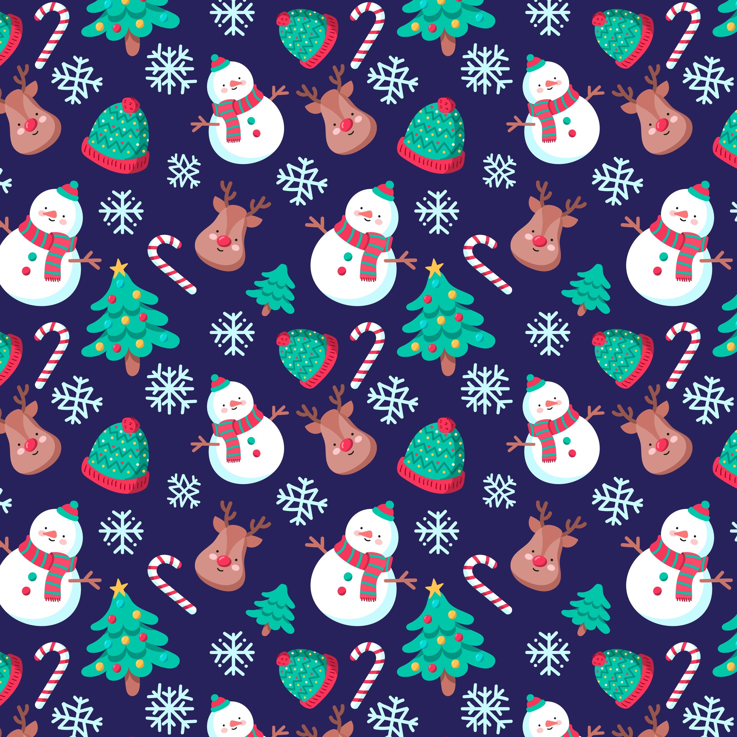 Christmas festive pattern - Wallpapers for iPad Pro 11″ in 2388x2388 resolution