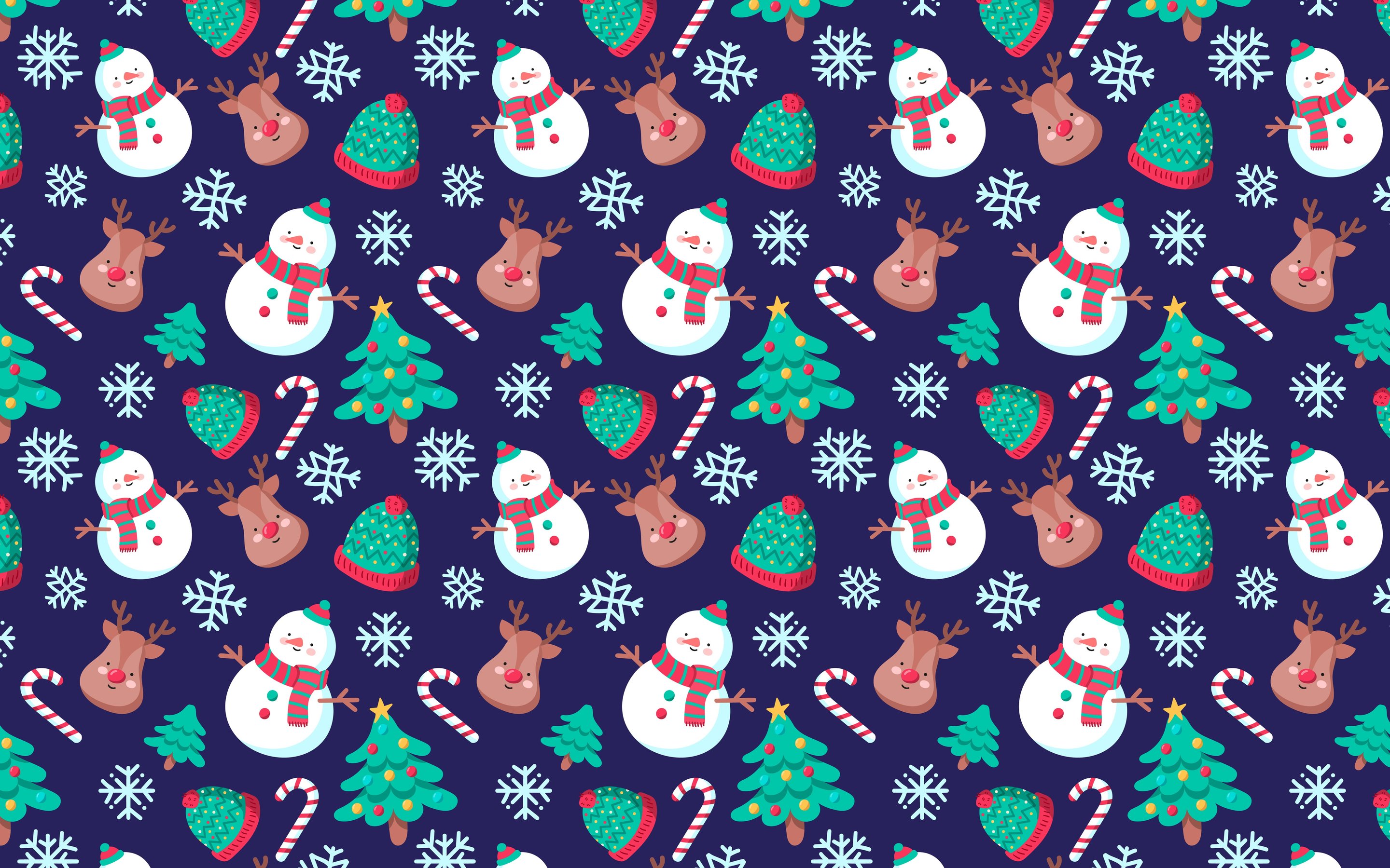 Christmas festive pattern - Wallpapers for Apple MacBook 15″ in 2880x1800 resolution
