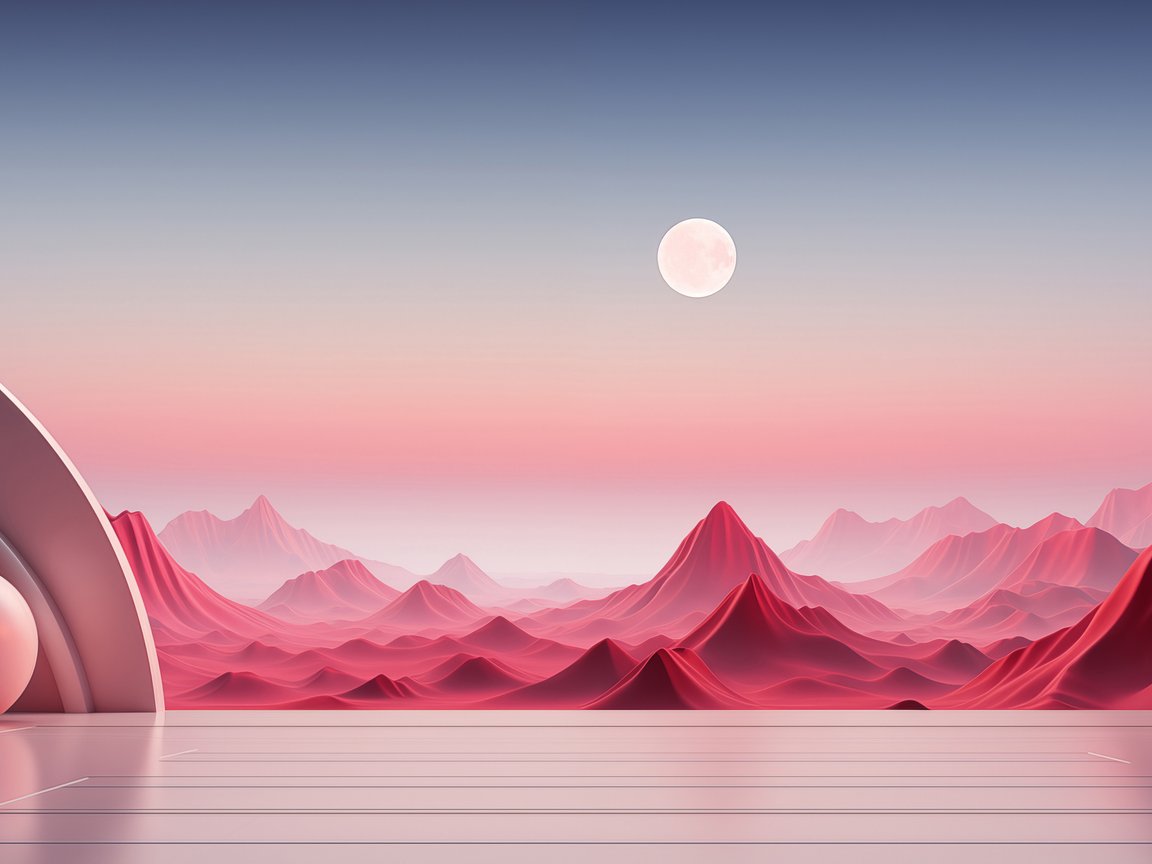 Abstract world with red mountains - XGA+ wallpapers in 1152x864 resolution