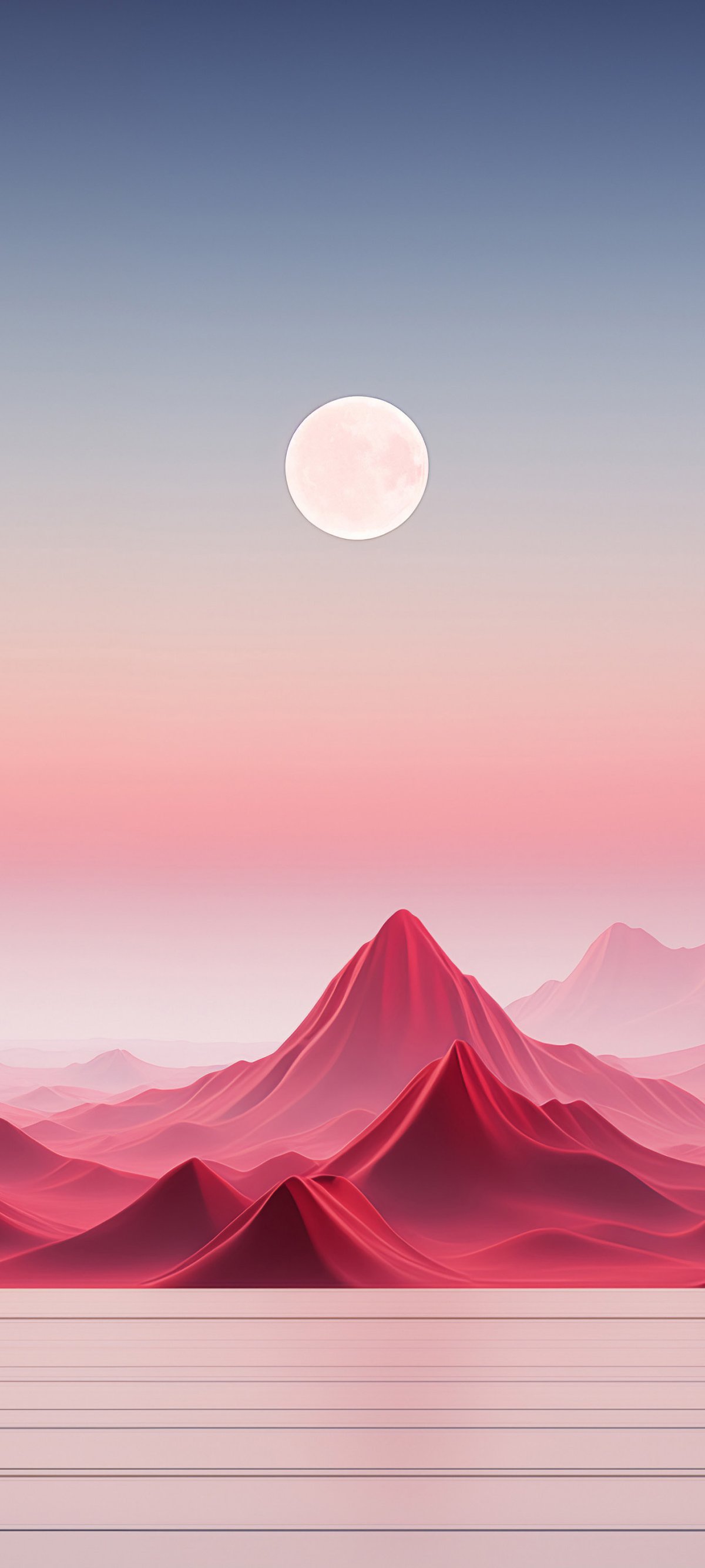 Abstract world with red mountains - Wallpapers for Xiaomi 15 in 1200x2670 resolution