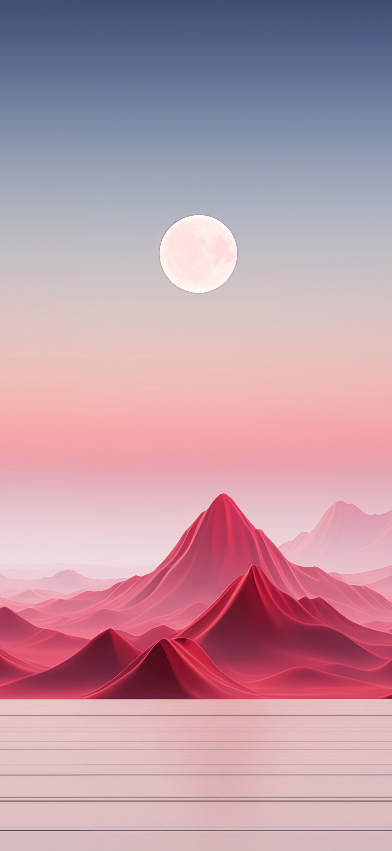 Abstract world with red mountains - Wallpapers for iPhone 15 Pro Max/14 Pro Max in 1290x2796 resolution