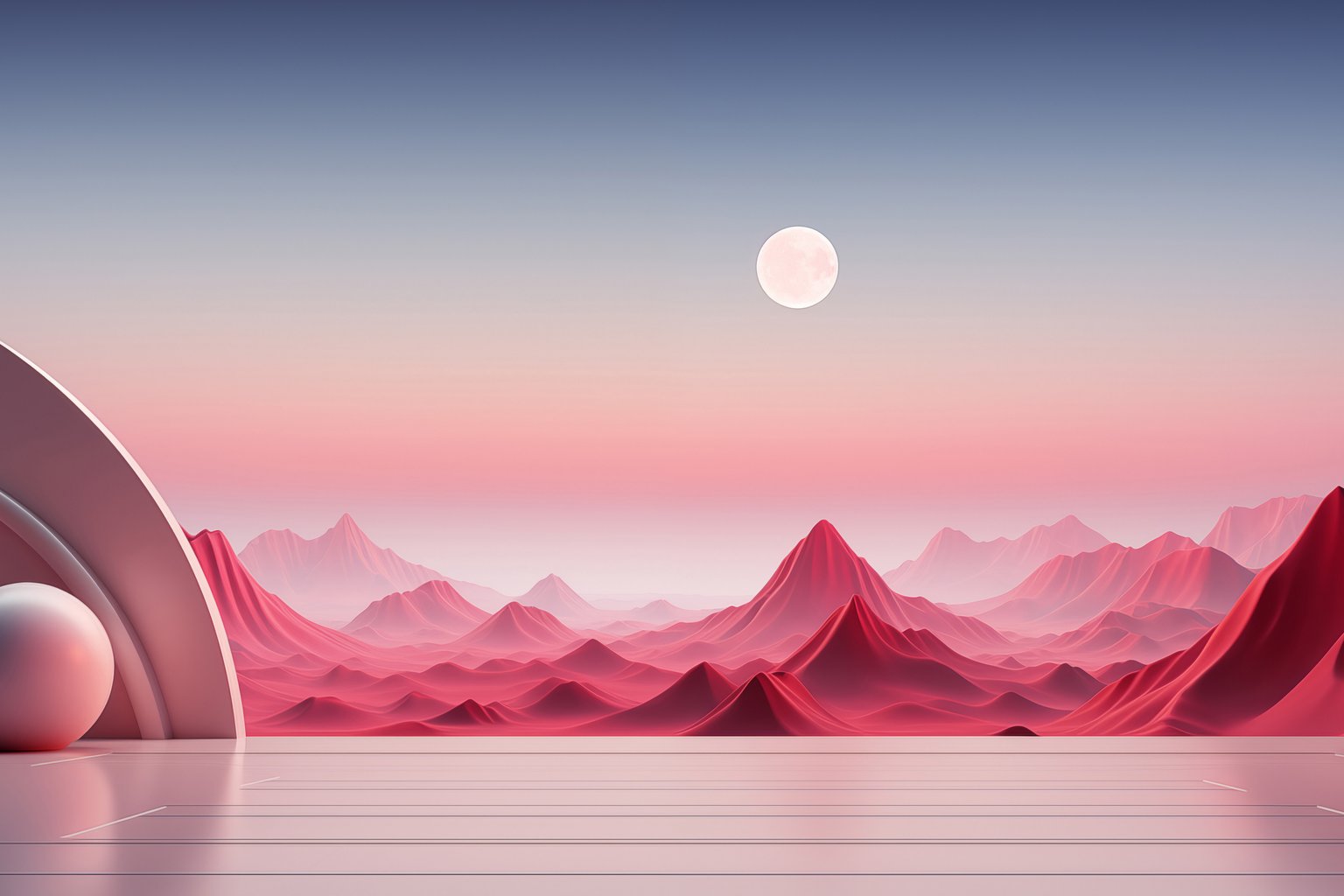 Abstract world with red mountains - Microsoft Surface 12.4″ wallpapers in 1536x1024 resolution