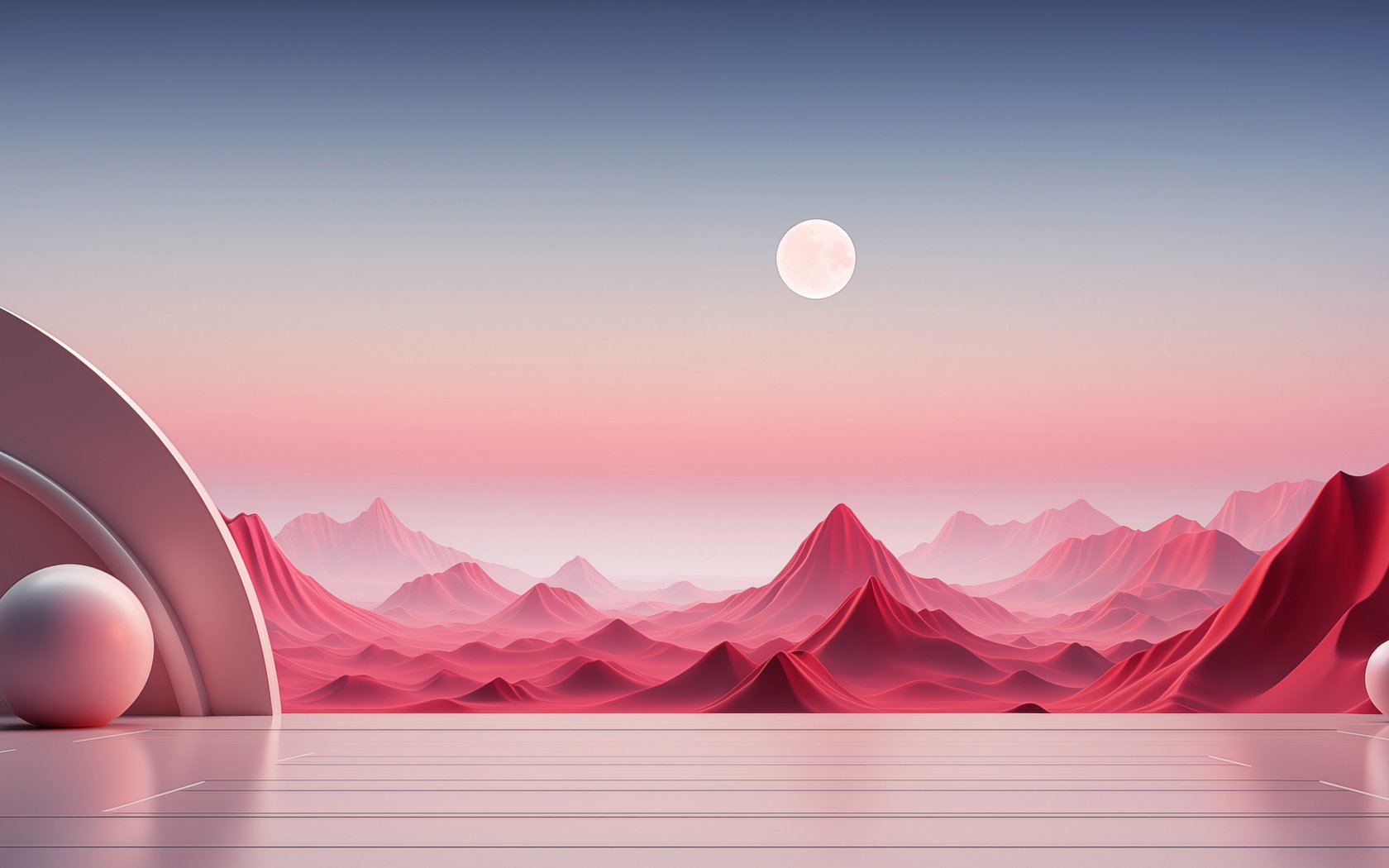 Abstract world with red mountains - WSXGA+ wallpapers in 1680x1050 resolution
