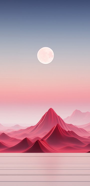 Abstract world with red mountains - Wallpapers for Samsung in 360x740 resolution