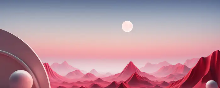 UltraWide 32:9 обои форма (3840x1080): горы, минимализм, луна, футуризм