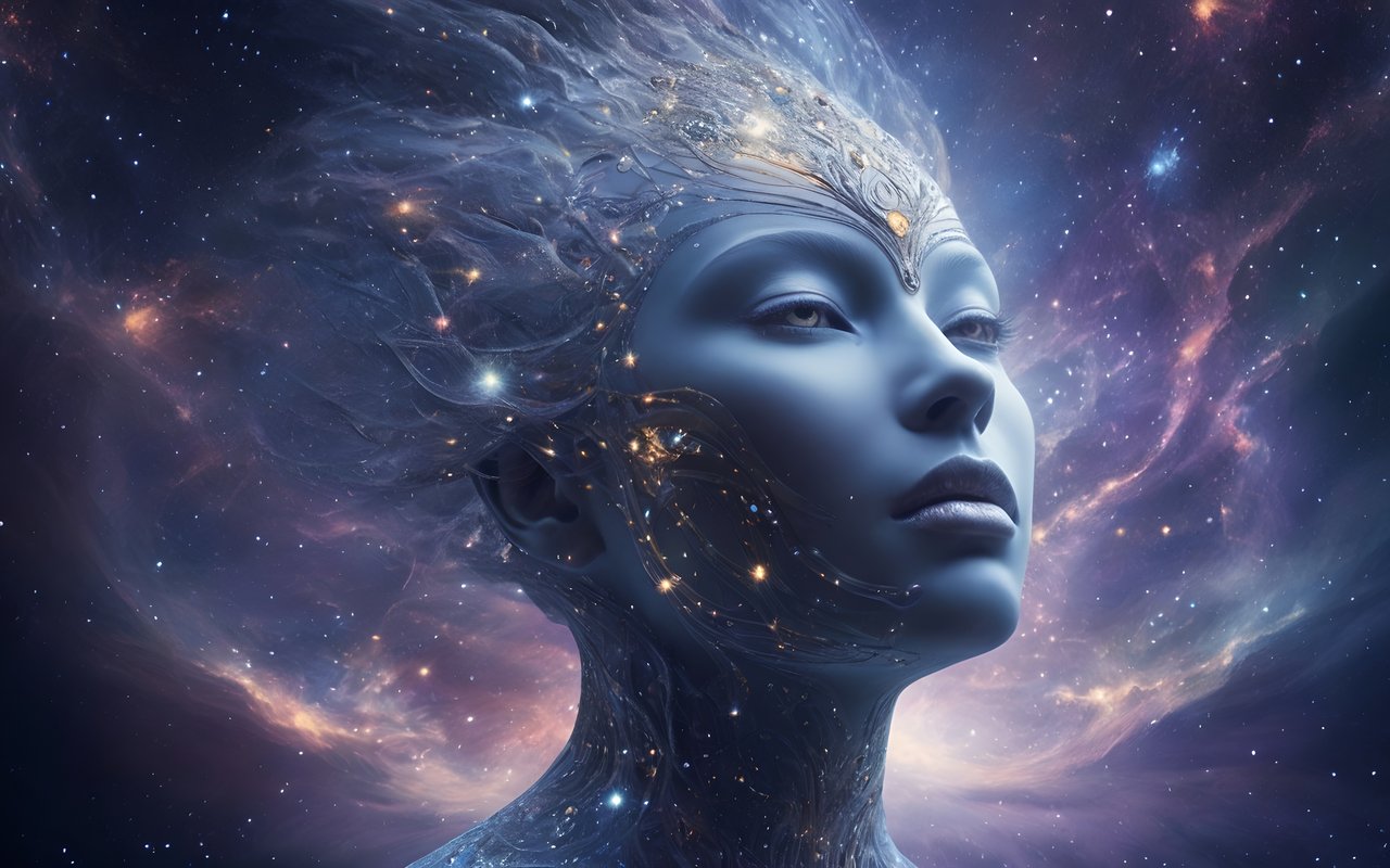 Humanoid alien with blue skin - WXGA_1280 wallpapers in 1280x800 resolution