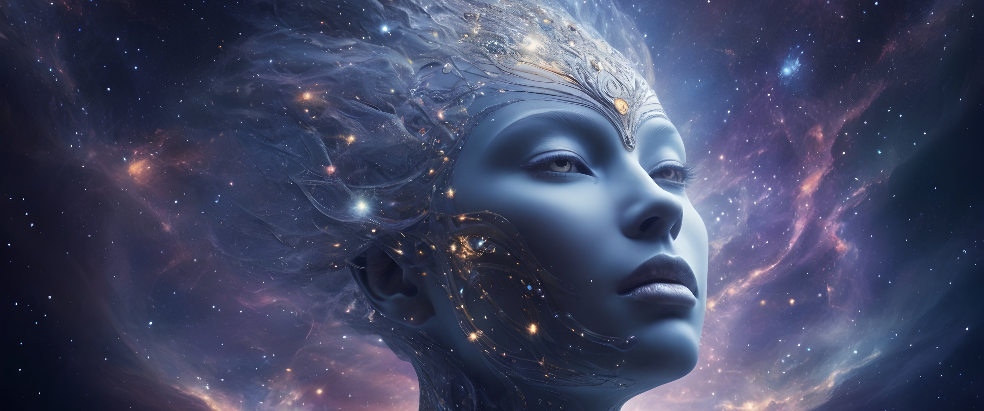 Humanoid alien with blue skin - UltraWide 21:9 wallpapers in 3440x1440 resolution