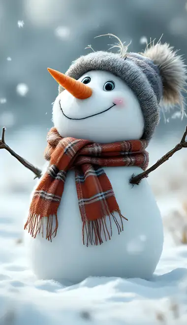 joy Wallpapers for Samsung, Honor, Sony (1080x1920): snowman, Happy New Year, snow, hat