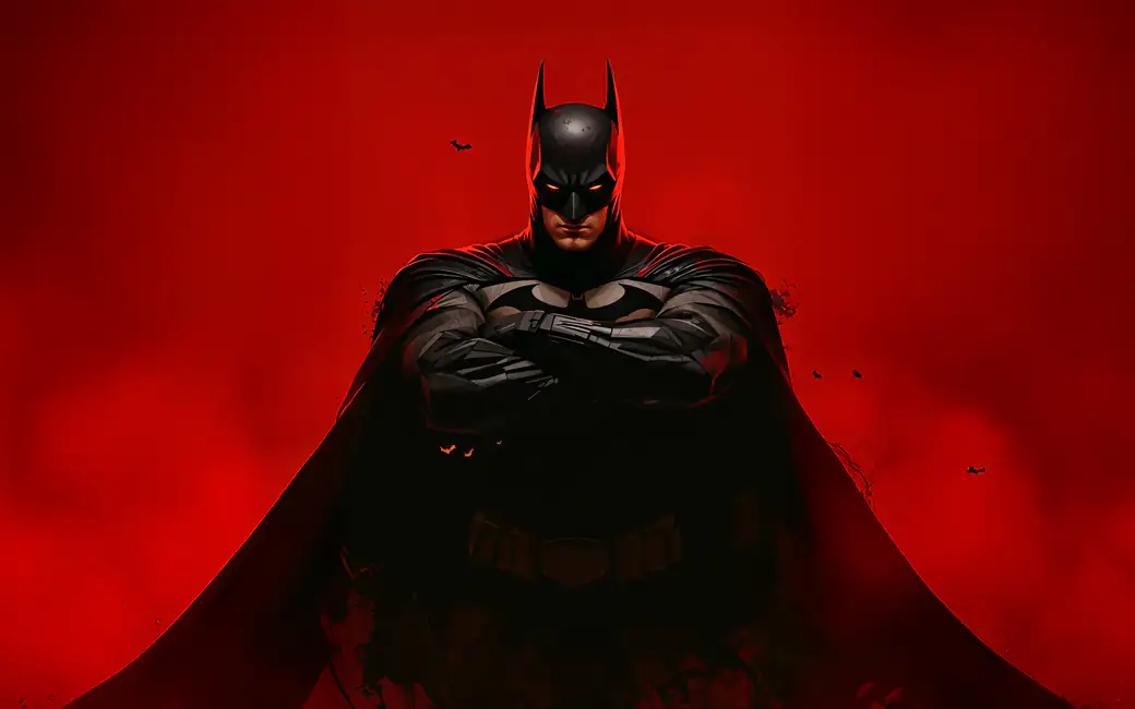 The Grim Batman in a suit — desktop and phone wallpaper, free download