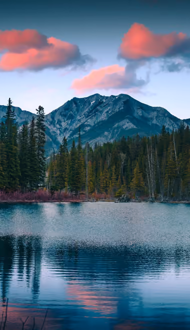Nature wallpapers: Canada, lake, mountains, pine