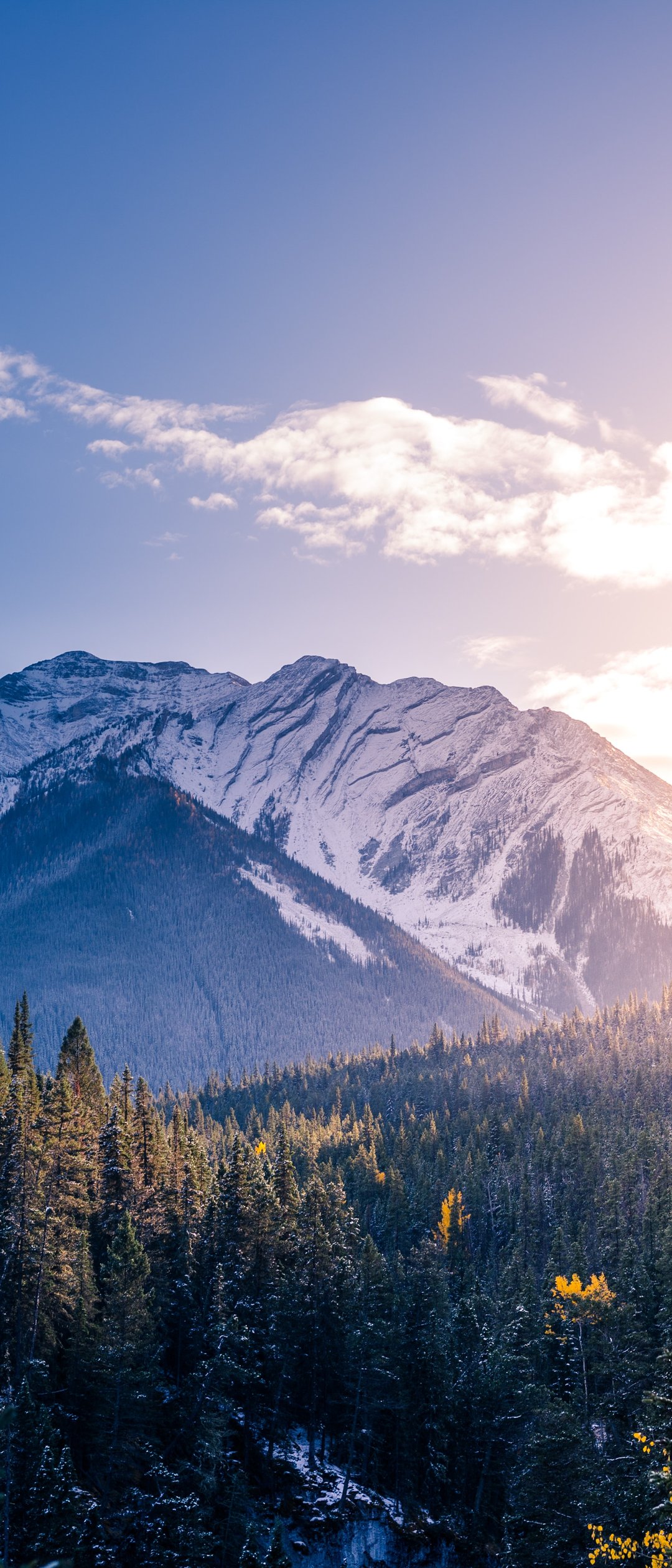 Sunrise over snow-covered mountains - Wallpapers for Samsung Galaxy Z Flip7, Sony Xperia 5 II/5 III/5 V/10 IV/10 V, Xiaomi Mix Fold 3 in 1080x2520 resolution