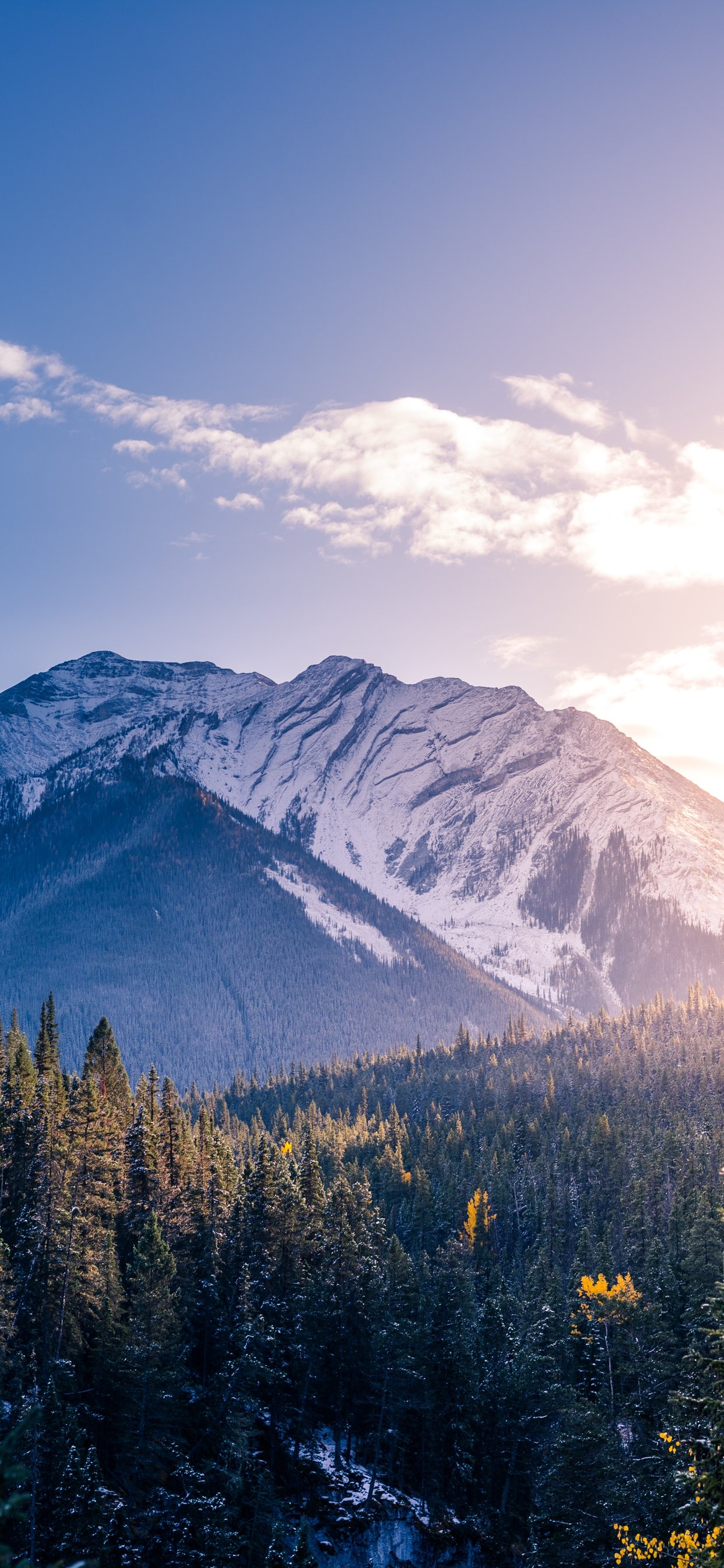 Sunrise over snow-covered mountains - Wallpapers for iPhone 11 Pro Max in 1242x2688 resolution